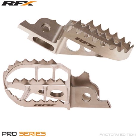 RFX Pro Factory Footrests Billet Steel (Ti Plating) Honda CR125/250 02-07 CRF250/450 02-14