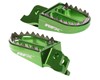 RFX Pro Series Shark Teeth Footrests (Green) Kawasaki KXF250 06-16 KXF450 07-16