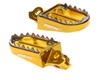 RFX Pro Series Shark Teeth Footrests (Yellow) Suzuki RMZ250 07-09 RMZ450 05-07