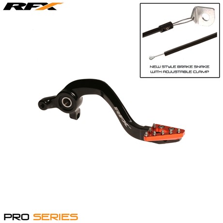 RFX Pro Series ST Rear Brake Lever (H3 Black/Orange) KTM65 09-15