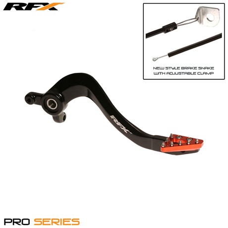 RFX Pro Series ST Rear Brake Lever (H3 Black/Orange) KTM85 03-15