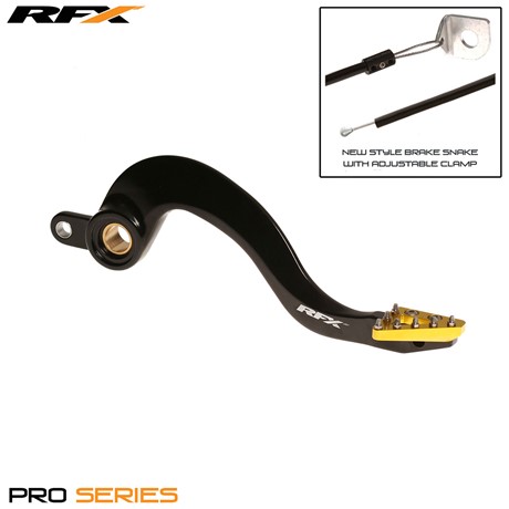 RFX Pro Series ST Rear Brake Lever (H3 Black/Yellow) Suzuki RMZ250 07-11 RMZ450 05-07