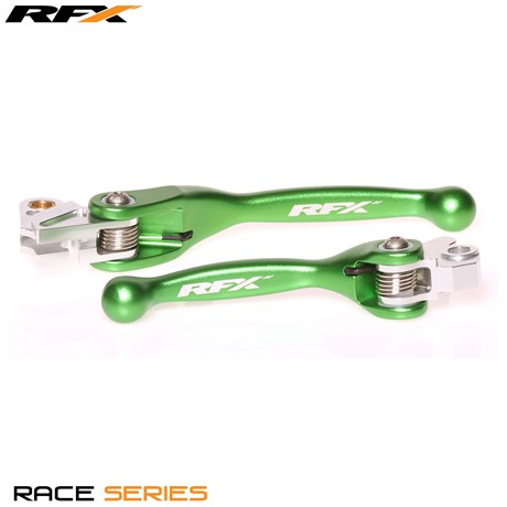 RFX Race Series Forged Flexible Lever Set (Green) Kawasaki KXF250/450 04-12 Yamaha YZ125/250 01-07 YZF250 01-06 YZF426/450 01-07