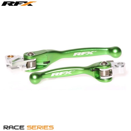 RFX Race Series Forged Flexible Lever Set (Green) Yamaha YZ125/250 08-14 YZF250 07-08 YZF450 08 Kawasaki KXF250/450 13-16