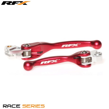 RFX Race Series Forged Flexible Lever Set (Red) Kawasaki KX65/85/100 00-16 KX125/250 00-08 Suzuki RMZ250/450 07-16