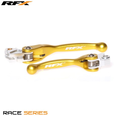 RFX Race Series Forged Flexible Lever Set (Yellow) Kawasaki KX65/85/100 00-16 KX125/250 00-08 Suzuki RMZ250/450 07-16