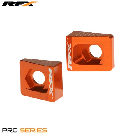 RFX Pro Rear Axle Adjuster Blocks (Orange) KTM 65 02-15