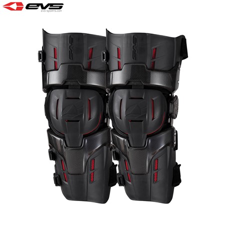 EVS RS9 Pro Knee Braces Adult Black/Red (Optional Sizes)