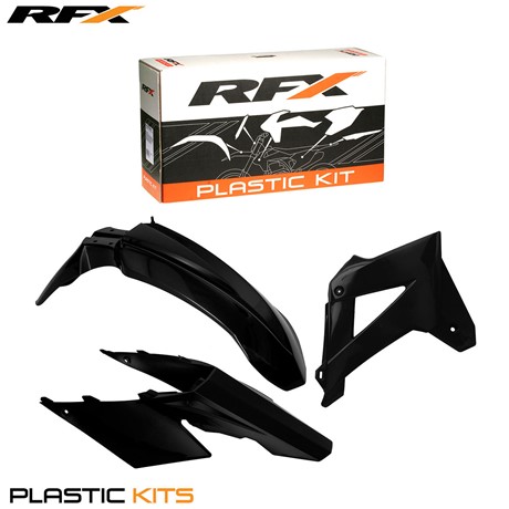 RFX Plastic Kit Gas Gas (Black) MC-EC-FSR125-250-300-450 07-09 (3 Pc Kit)