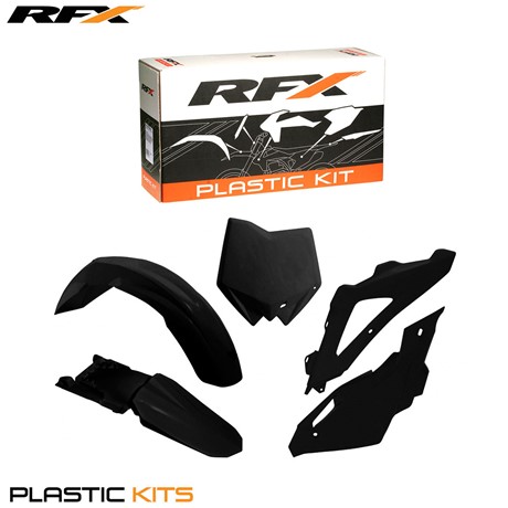 RFX Plastic Kit Husqvarna (Black) CR/WR125 09-13 (5 Pc Kit)
