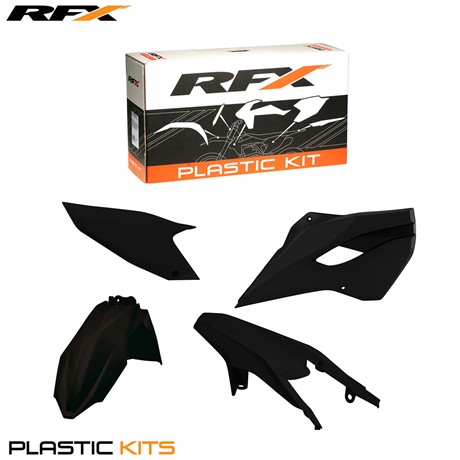 RFX Plastic Kit Husqvarna (Black) TE-FE125-250-300-350-450-501 15-16 (4 Pc Kit)