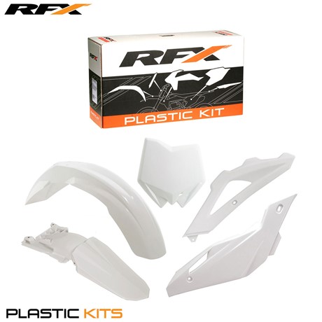 RFX Plastic Kit Husqvarna (White) TC-TE450-510 08-10 TE310 08-10 TC250 08 TE250 08-09 (5 Pc Kit)