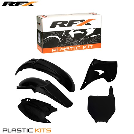RFX Plastic Kit Kawasaki (Black) KX125-250 03-08 (5 Pc Kit)