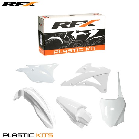 RFX Plastic Kit Kawasaki (White) KX85-100 14-16 (5 Pc Kit)