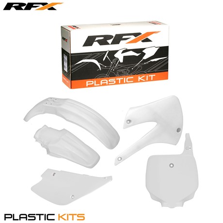RFX Plastic Kit Kawasaki (White) KX85-100 98-13 (5 Pc Kit)