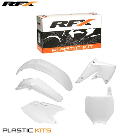 RFX Plastic Kit Kawasaki (White) KXF250 04-05 (5 Pc Kit)