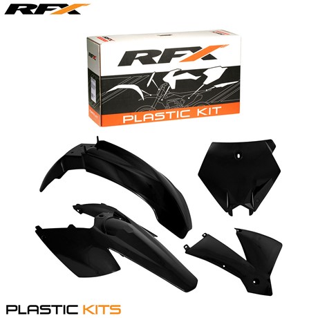 RFX Plastic Kit KTM (Black ) SX/F 250-450 03 SX/F 125-525 2004 EXC/F 125-525 2004 (4 Pc Kit)