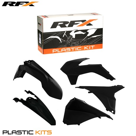 RFX Plastic Kit KTM (Black) EXC/F125-500 12-13 (5 Pc Kit) w/Airbox Covers