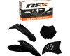 RFX Plastic Kit KTM (Black) SX/F125-505 07-10 EXC /F 125-530 08-11 (4 Pc Kit)