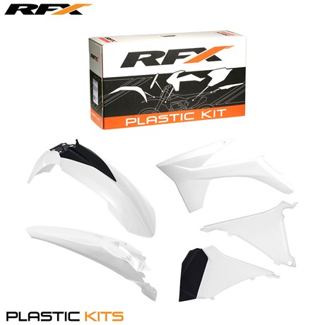 RFX Plastic Kit KTM (White) EXC/F125-500 12-13 (5 Pc Kit) w/Airbox Covers