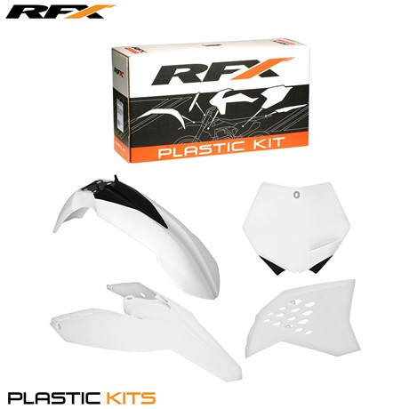 RFX Plastic Kit KTM (White) SX/F125-505 07-10 EXC /F 125-530 08-11 (4 Pc Kit)