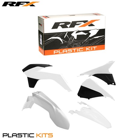 RFX Plastic Kit KTM (White)EXC/F 125-500 14-16 (5 Pc Kit) w/Airbox Covers