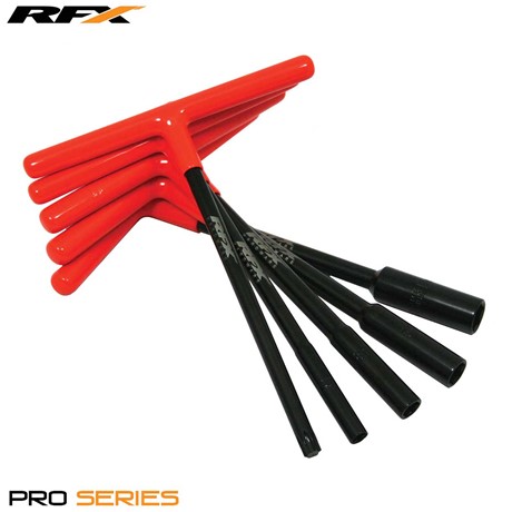 RFX Pro T-Bar (Black/Orange) Standard Reach with Rubber Handle KTM 6mm
