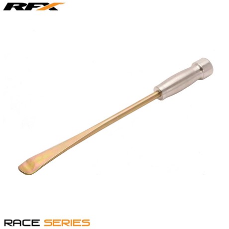 RFX Race Single Spoon end Tyre Lever (Gold) Mousse Type with Silver Handle 420mm / 17in Long