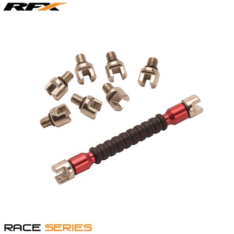 RFX Race Spoke Key Interchangeable Multi Tip Type Sizes 5.4mm-7.0mm Red
